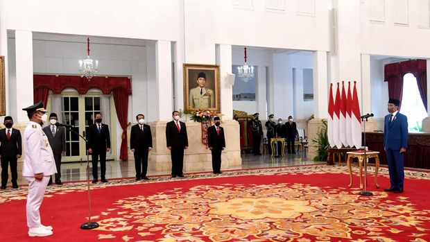 Presiden Joko Widodo melantik Gubernur Sulsel, Andi Sudirman Sulaiman