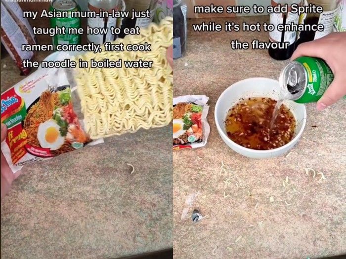 Cara aneh masak mie instan