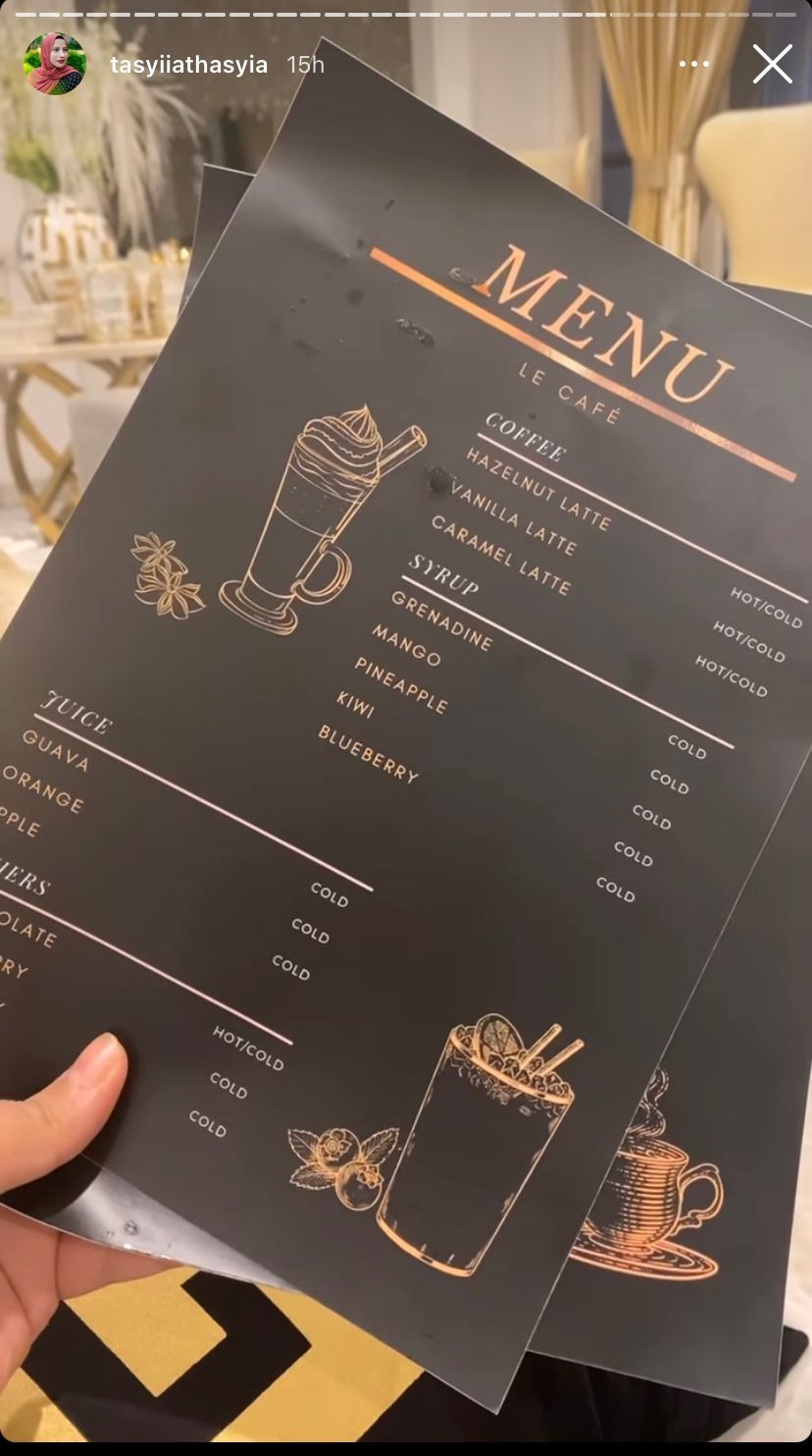 Tasyi Athasyia Bikin Daftar Menu untuk Suguhan di Rumahnya, Mirip di Kafe!