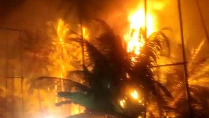 Kebakaran sumur minyak di Aceh Timur (dok. Istimewa)