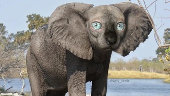 Jadi gajah. Foto: Instagram/koty_vezde