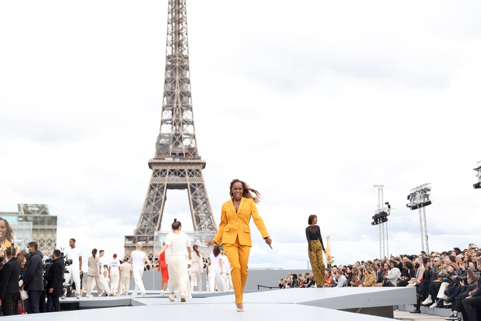 Paris Fashion Week Close-up of unrecognizable audience applauding at fashion show