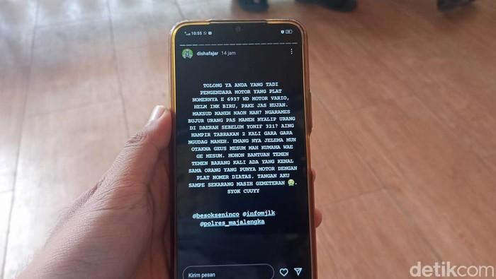 Tangkapan layar unggahan atlet paralayang Disha Fajar