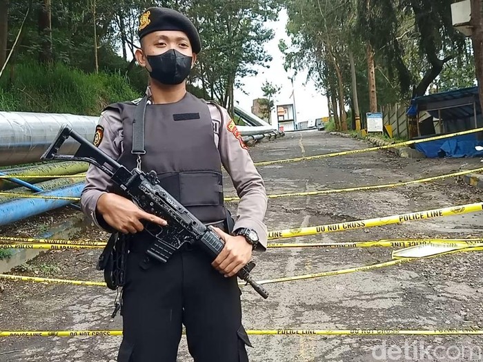 Suasana terkini lokasi kebocoran gas beracun di Desa Batur, Dieng, Minggu (13/3/2022).