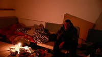 Bunker ini jadi tempat berlindung warga Irpin yang tidak mengungsi.