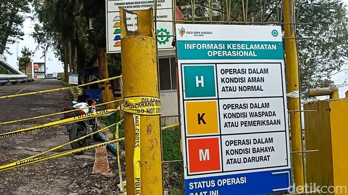 TKP kebocoran gas beracun di Dieng, Minggu (13/3/2022).