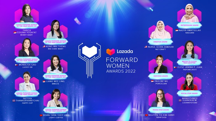3 Pengusaha Perempuan Asal RI Raih Lazada Forward Women Awards 2022