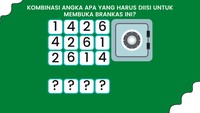Temukan pola yang ada dalam angka kombinasi brankas.