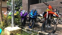 PolisiAda juga jenis motor trail yang turut disita polisi. (Hanif Hawari/detikcom)