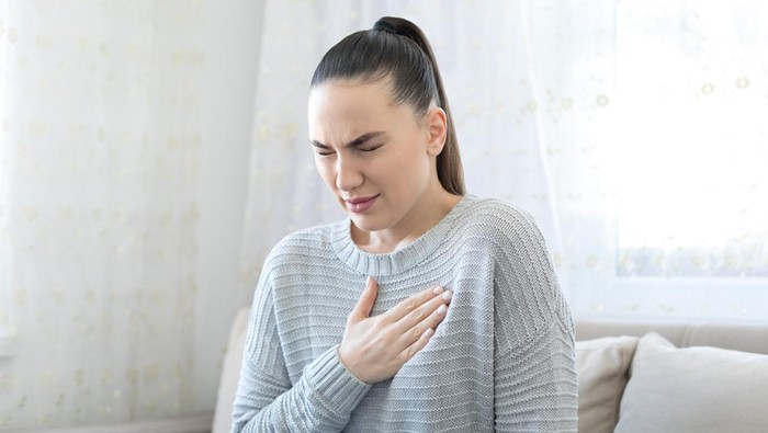 Woman suffering an anxiety