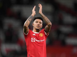 Jadon Sancho menempati peringkat ketiga. Penyerang sayap MU itu mendapat gaji 350 ribu Pounds per pekan atau setara 6,7 miliar (Getty Images)