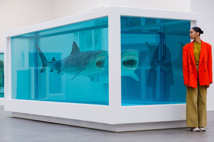 Nyeleneh Banget! Karya Seni Damien Hirst Lampaui Batas LONDON, ENGLAND - MARCH 09:Our Father Who Art in Heaven, 2005, goes on view as part of the Damien Hirst