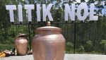 Kendi Nusantara di Titik Nol IKN Bergambar Lambang Negara