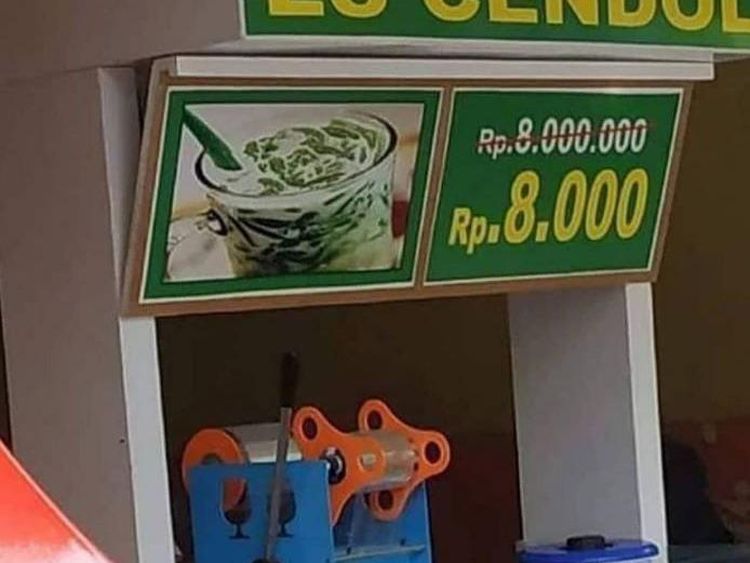 Kocak! 10 Penulisan Salah Harga Ini Bikin Pelanggan Bangkrut