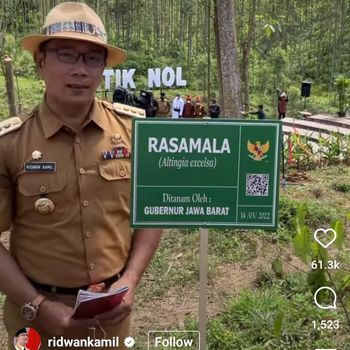 Tangkapan layar instagram Ridwan Kamil