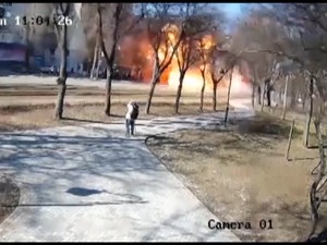 Detik-detik Roket Rusia Hantam Pusat Kota Kyiv