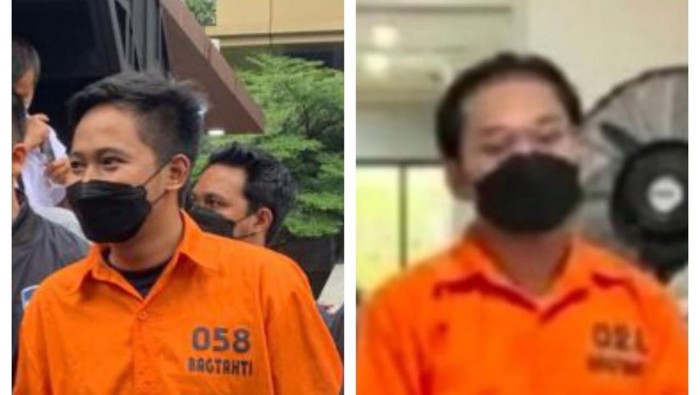 Doni Salmanan dan Indra Kenz memakai baju tahanan (dok. detikcom)