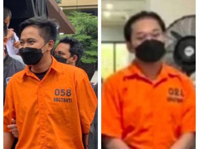 Doni Salmanan dan Indra Kenz memakai baju tahanan (dok. detikcom)