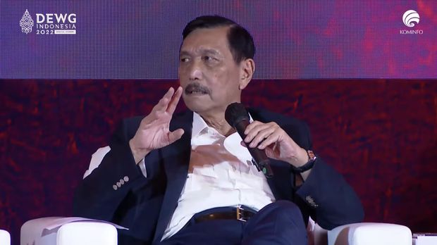 Luhut Binsar Pandjaitan dalam acara Digital Economy Working Group G20 2022. (Tangkapan layar youtube Kemkominfo TV)