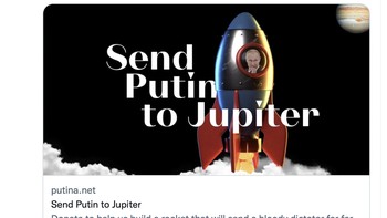 Tapi ada juga yang meminta Musk mengirim Putin ke Planet Jupiter saja. Foto: Twitter