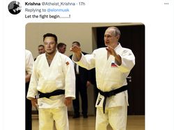 Meme Elon Musk Adu Jotos dengan Vladimir Putin