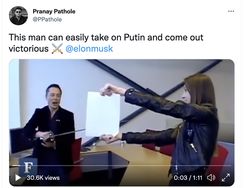 Meme Elon Musk Adu Jotos dengan Vladimir Putin