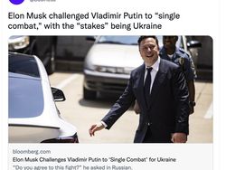 Meme Elon Musk Adu Jotos dengan Vladimir Putin