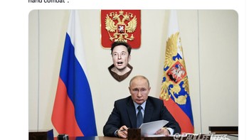 Namun netizen ini lebih menjagokan Putin untuk menghabisi Elon Musk. Foto: Twitter