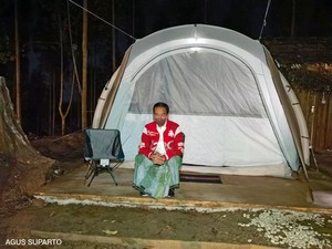 Gaya Jokowi Camping di IKN, Rahasia Stonehenge Terkuak