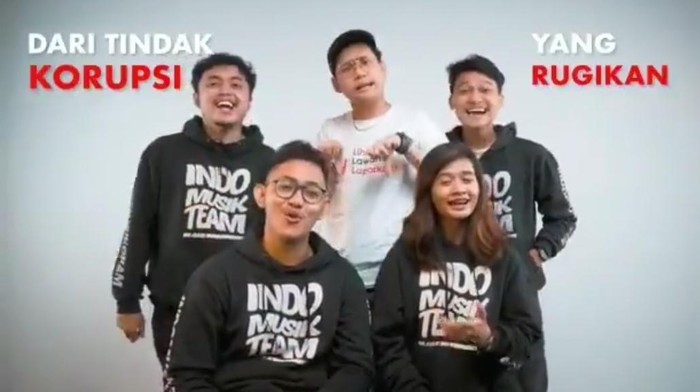 Screenshot video kolaborasi KPK dengan Indra Kenz (Twitter @KPK_RI)