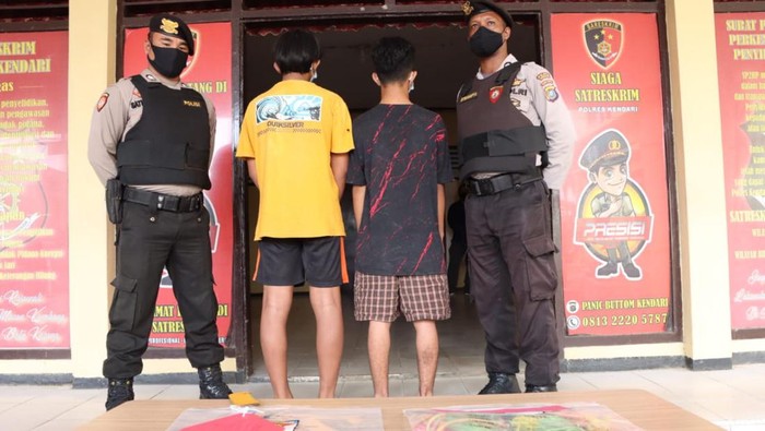 2 remaja pelaku pengeroyokan di Kendari, Sultra ditangkap polisi.