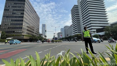 Begini Suasana Jalan Thamrin Jelang Parade MotoGP