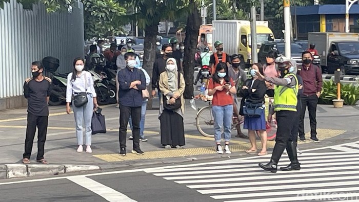 Begini Suasana Jalan Thamrin Jelang Parade MotoGP Suasana di Jalan MH Thanrin, Jakarta Pusat, Rabu (16/03/2022), jelang penyelengaraan parade MotoGP.