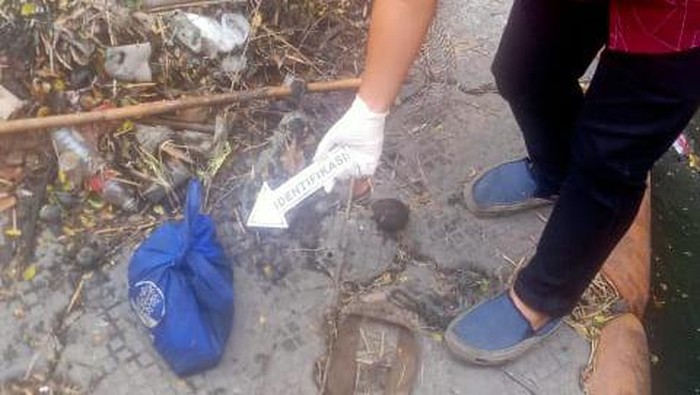 Lokasi penemuan mayat bayi di  Aliran Kali PHB Jalan Agung Karya, Papanggo, Tanjung Priok, Jakarta Utara.