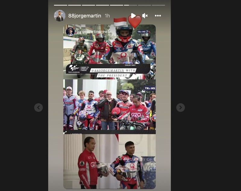 Momen parada pebalap motogp
