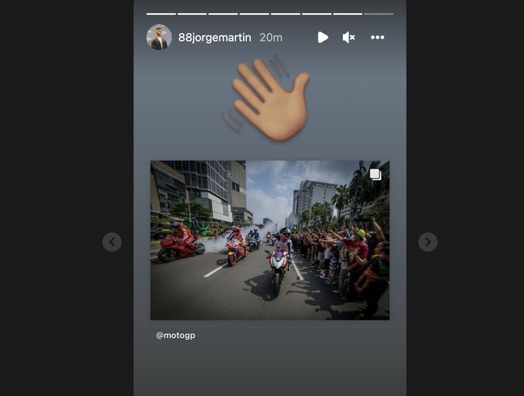 Momen parada pebalap motogp