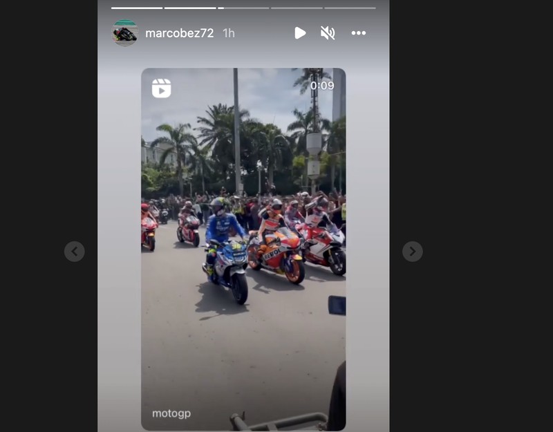 Momen parada pebalap motogp