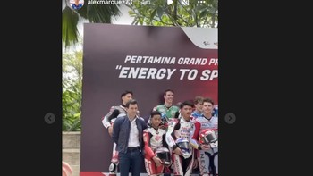 Sementara adik Marquez, Alex Marquez, juga memposting beberapa Stories tentang kegiatannya di Jakarta. Foto: Instagram