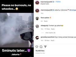 Instagram Marc Marquez Cs Dipenuhi Momen Parade di Jakarta