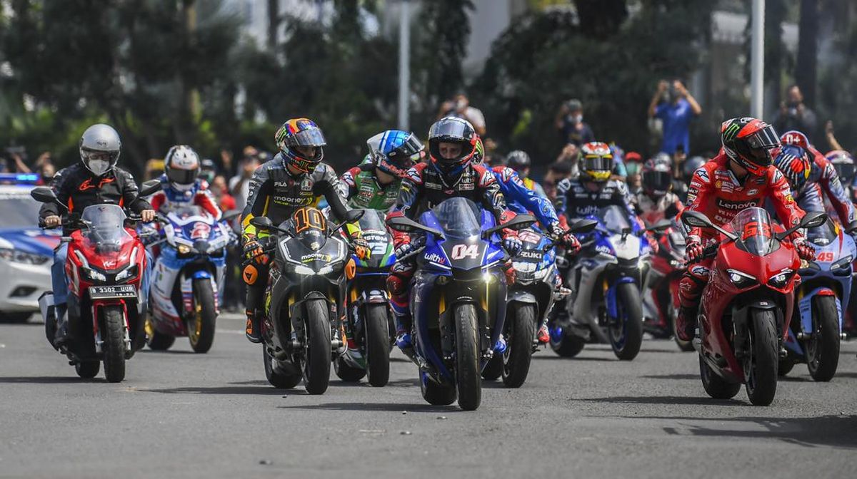 6 Momen Menarik Parade MotoGP di Jakarta Disambut Antusiasme Warga