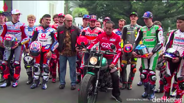 Pebalap MotoGP bertemu Presiden Joko Widodo di Istana Merdeka