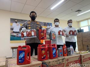 Polri Ungkap Pemalsuan Oli Berbagai Merek di Jakut-Tangerang
