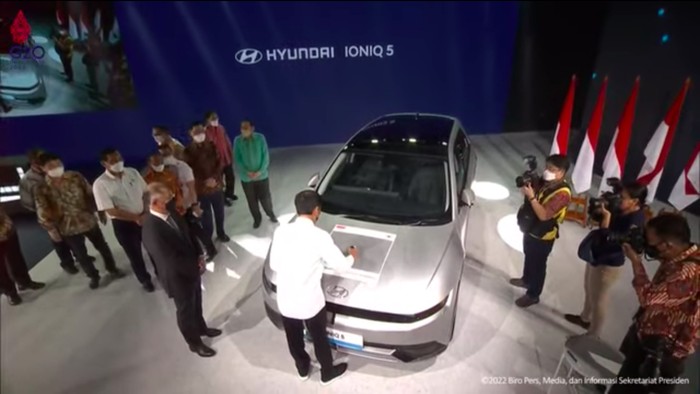Peresmian pabrik Hyundai dan peluncuran mobil listrik Ioniq 5