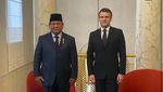 Potret Pertemuan Hangat Prabowo dengan Macron di Istana Élysée