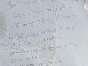 Isi Surat Wasiat Pria Jaket Loreng: Minta Dikubur di Gunung
