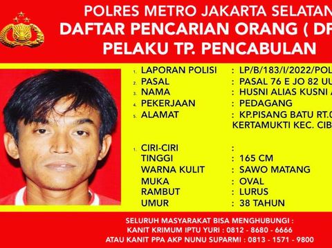 Tampang DPO pelaku pencabulan bocah di Jaksel