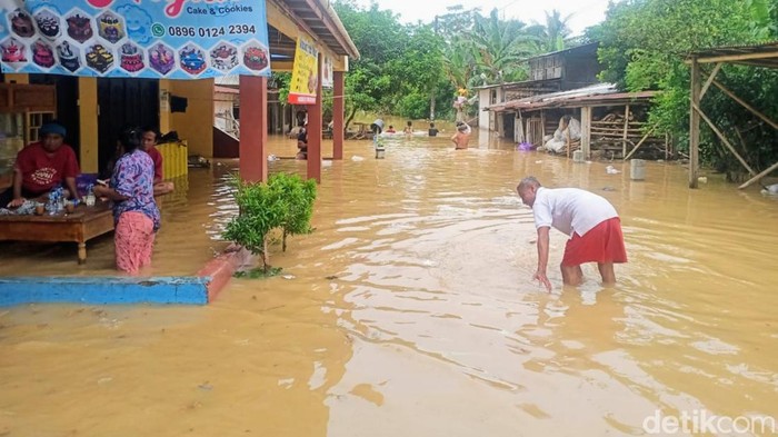 Banjir di Purworejo, Jawa Tengah, Kamis (17/3/2022).