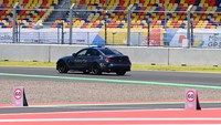 Pengemudi safety car melaju saat memeriksa lintasan Pertamina Mandalika International Street Circuit di Lombok Tengah, NTB.