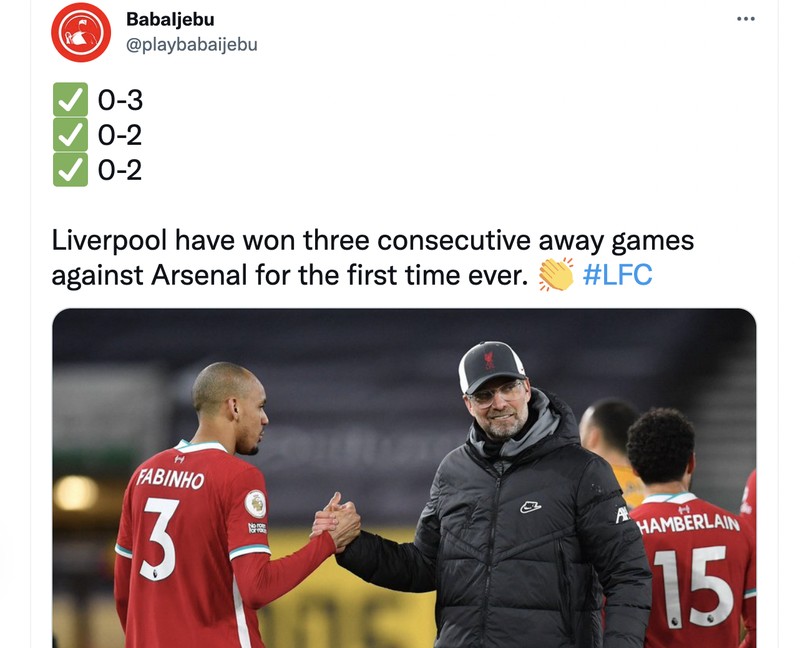 Meme Liverpool Kalahkan Arsenal