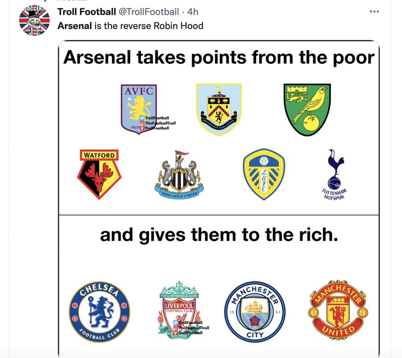Meme Liverpool Kalahkan Arsenal